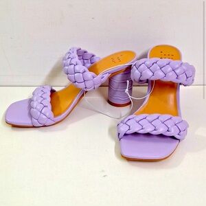 NWT A New Day Lilac Purple Braided Heels Pumps